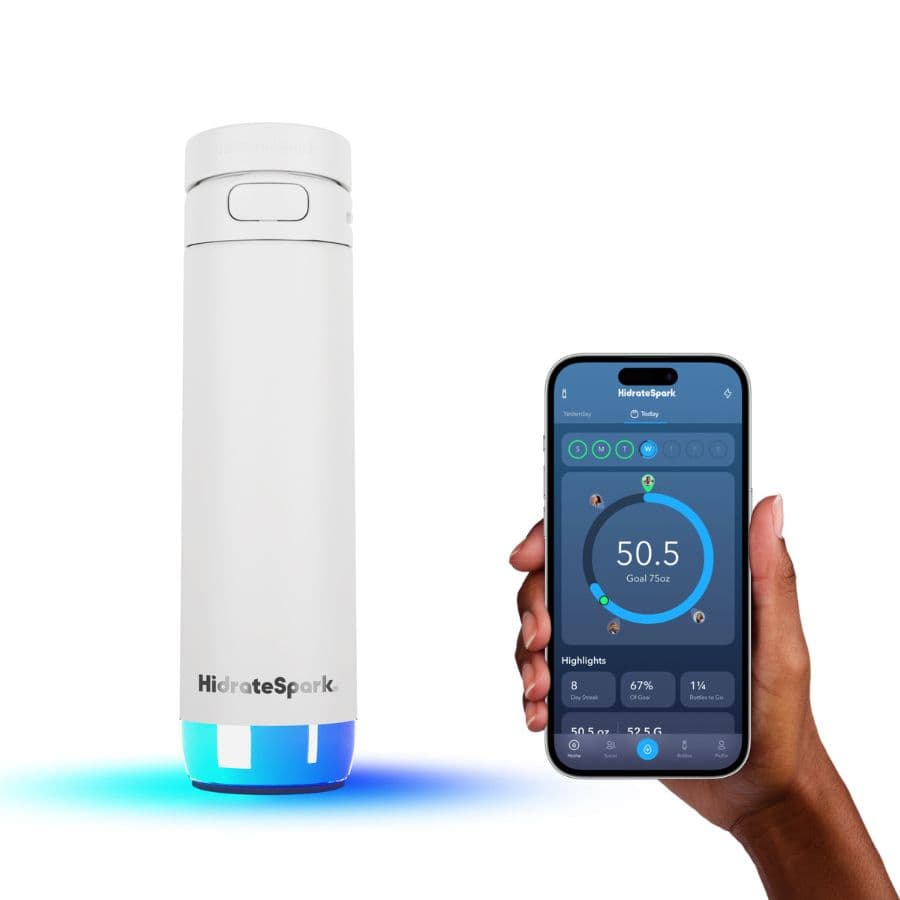 Chytrá lahev s brčkem HidrateSpark PRO 2 621 ml - bílá - náhled 3