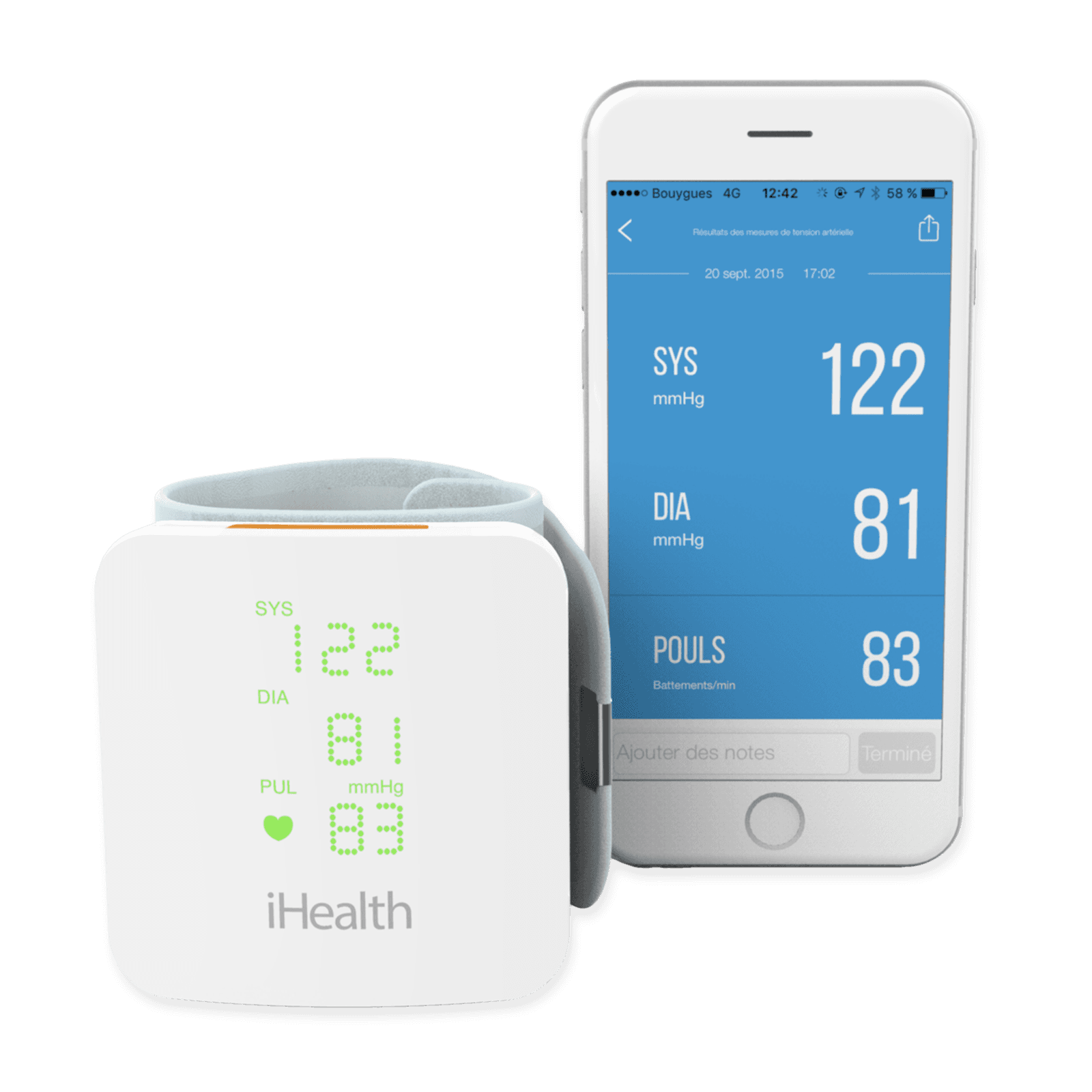 Chytrý zápěstní měřič krevního tlaku iHealth VIEW BP7s - náhled 4