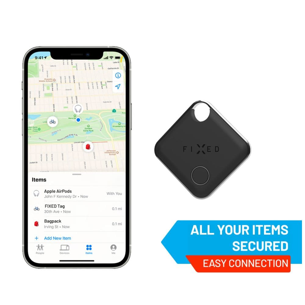 Smart tracker FIXED Tag s podporou Find My - černý - náhled 3