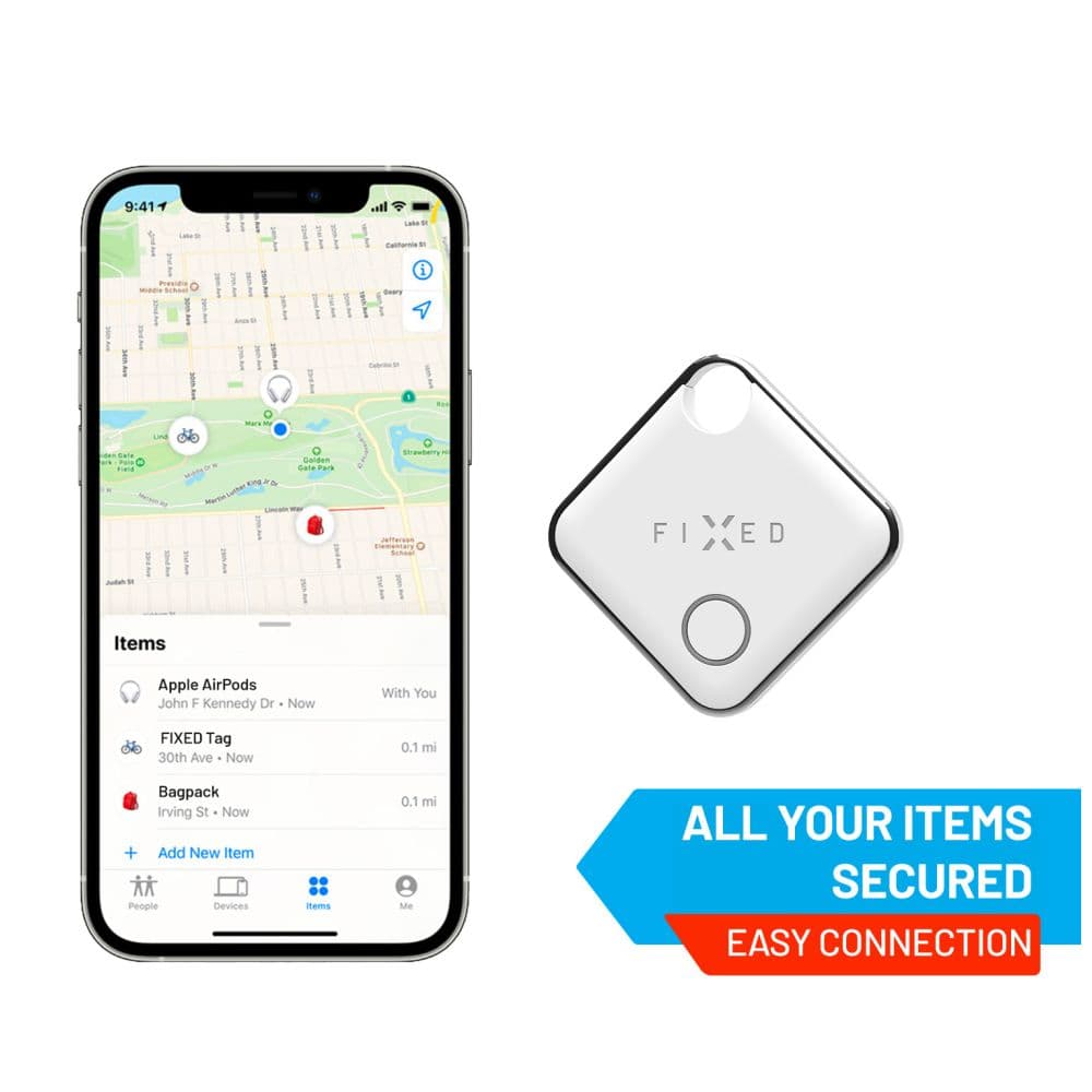Smart tracker FIXED Tag s podporou Find My - bílý - náhled 4