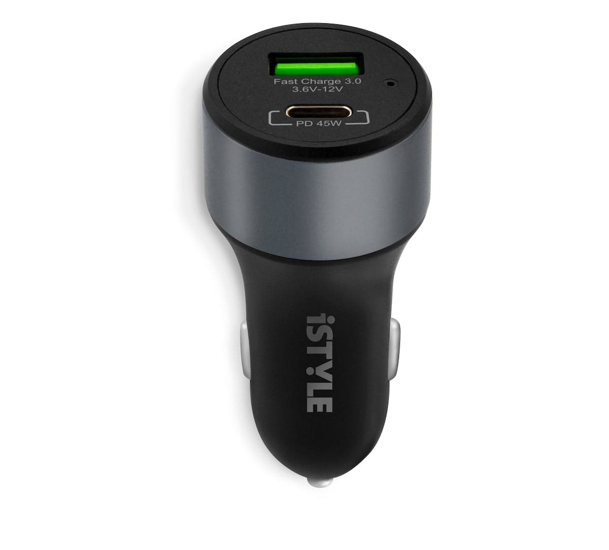 Nabíjecí adaptér do auta iSTYLE 45W PD - vesmírně černý - náhled 5