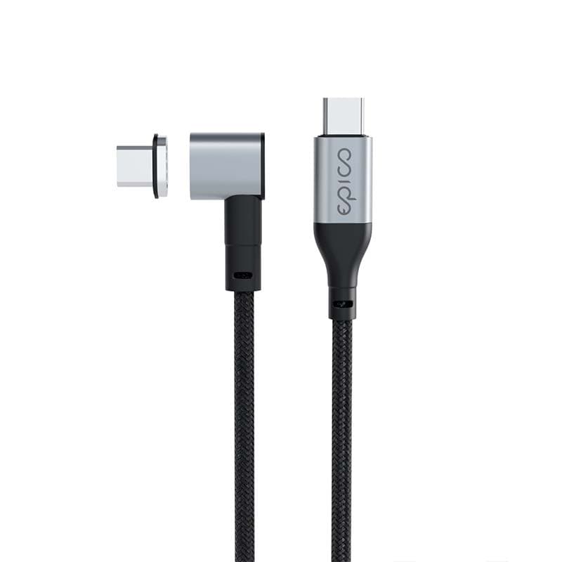 Magnetický opletený datový kabel USB-C na USB-C Epico - šedý - náhled 3