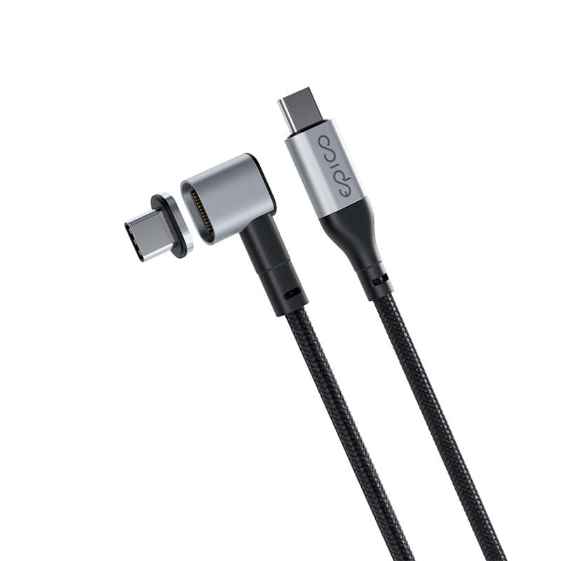 Magnetický opletený datový kabel USB-C na USB-C Epico - šedý - náhled 2