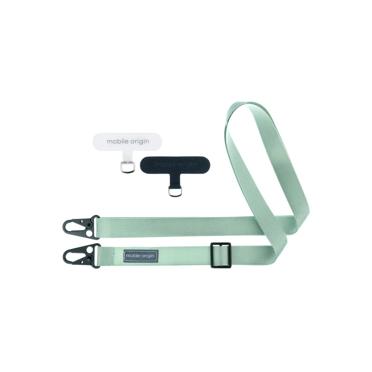 25mm popruh na telefon Mobile Origin Lanyard rope 84 - 165cm - zelený