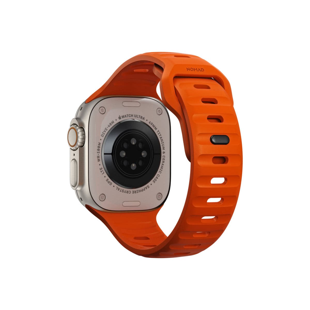 Řemínek pro Apple Watch 42/44/45/49 mm Nomad Sport Strap - oranžový - náhled 2