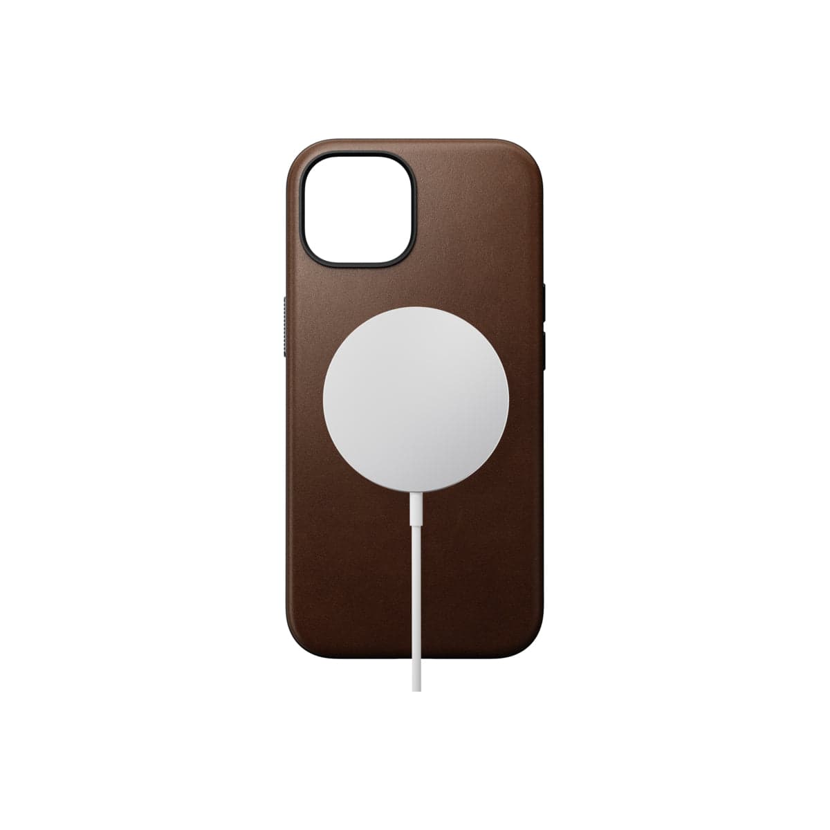 Kožený kryt pro iPhone 15 Nomad Modern - hnědý - náhled 2