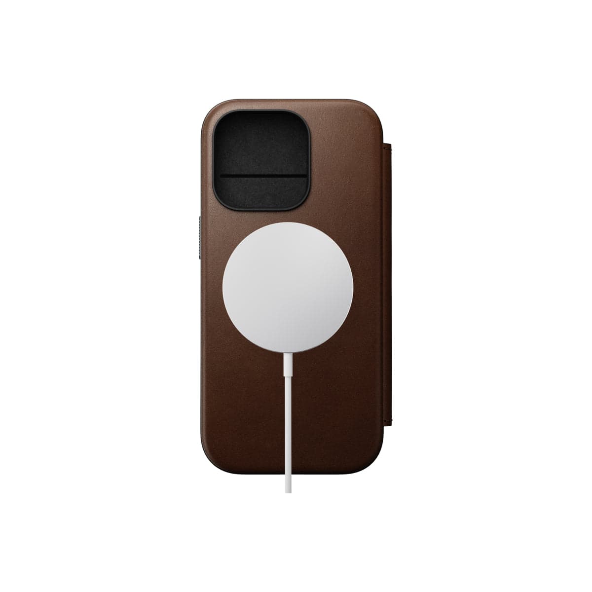 Kožený MagSafe kryt pro iPhone 16 Pro Nomad Modern Leather Folio - hnědý - náhled 4