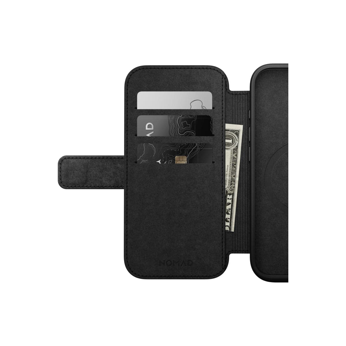 Kožený MagSafe kryt pro iPhone 16 Pro Nomad Modern Leather Folio - černý - náhled 2