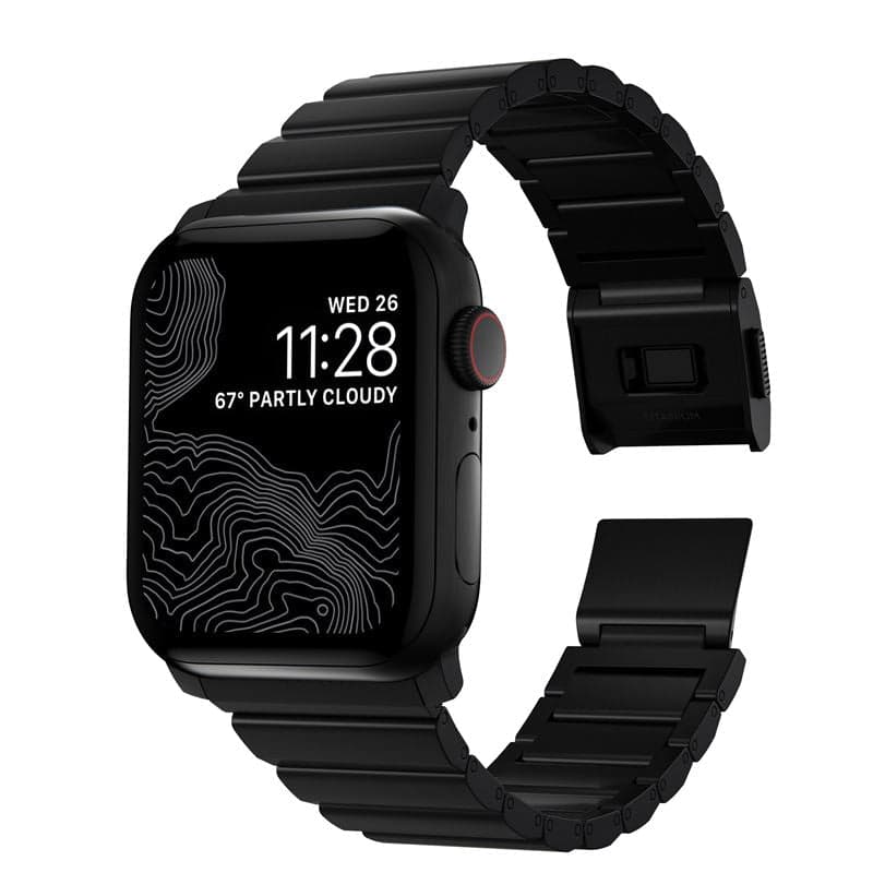 Titanový řemínek pro Apple Watch 42/44/45/49 mm Nomad Titanium - černý - náhled 3