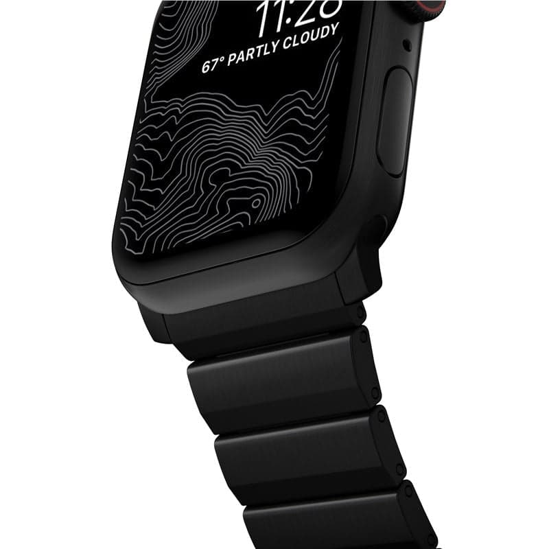 Titanový řemínek pro Apple Watch 42/44/45/49 mm Nomad Titanium - černý - náhled 5