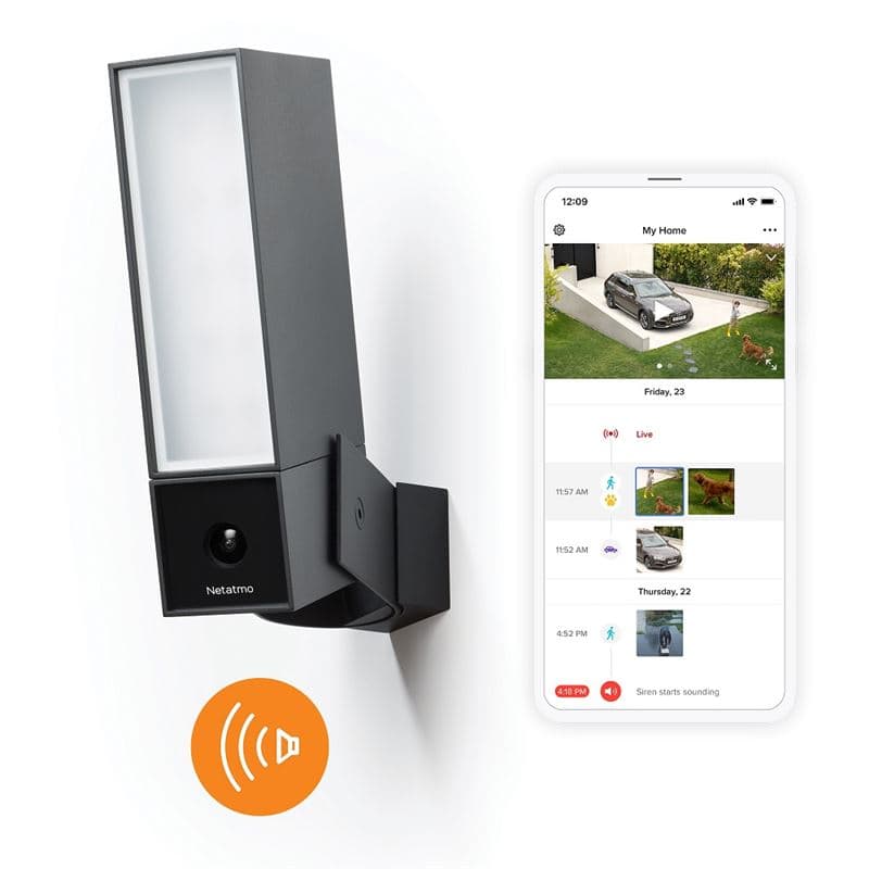 Inteligentní venkovní kamera se sirénou Netatmo Smart - černá - náhled 2