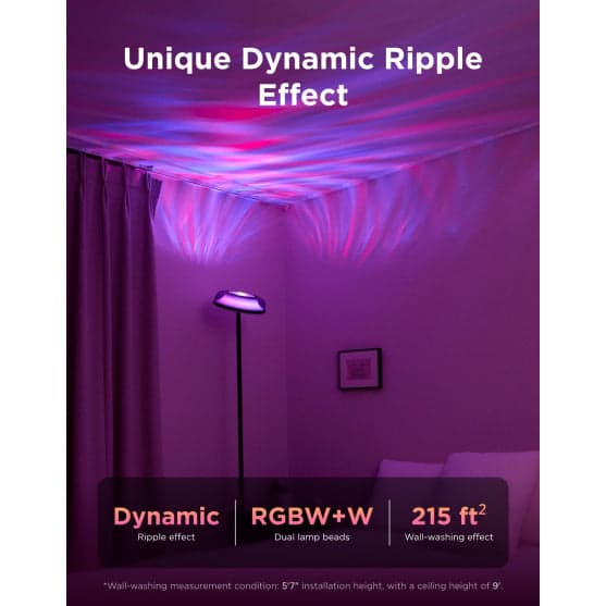 Stojací lampa Govee Uplighter RGBICWW Floor Lamp – černá - náhled 4