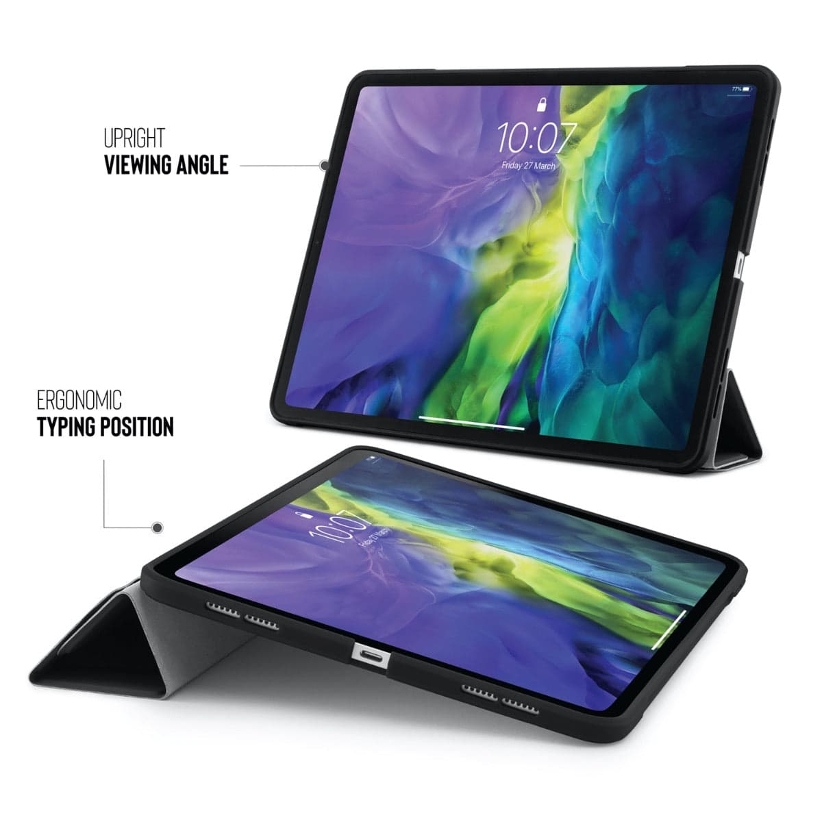 Pouzdro Pipetto Origami pro iPad Air 4 10.9" (2020) - černé - náhled 3