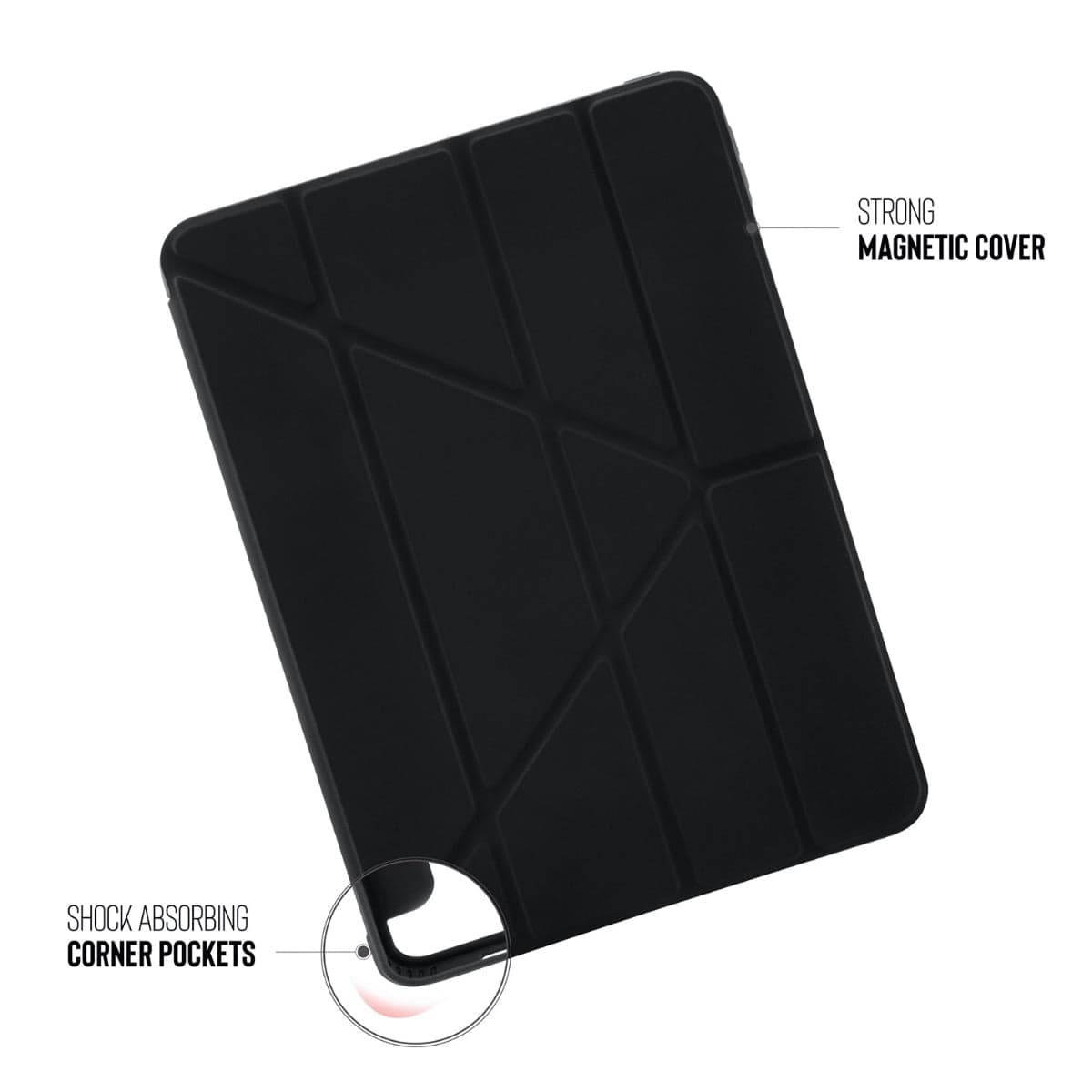 Pouzdro Pipetto Origami pro iPad Air 4 10.9" (2020) - černé - náhled 2