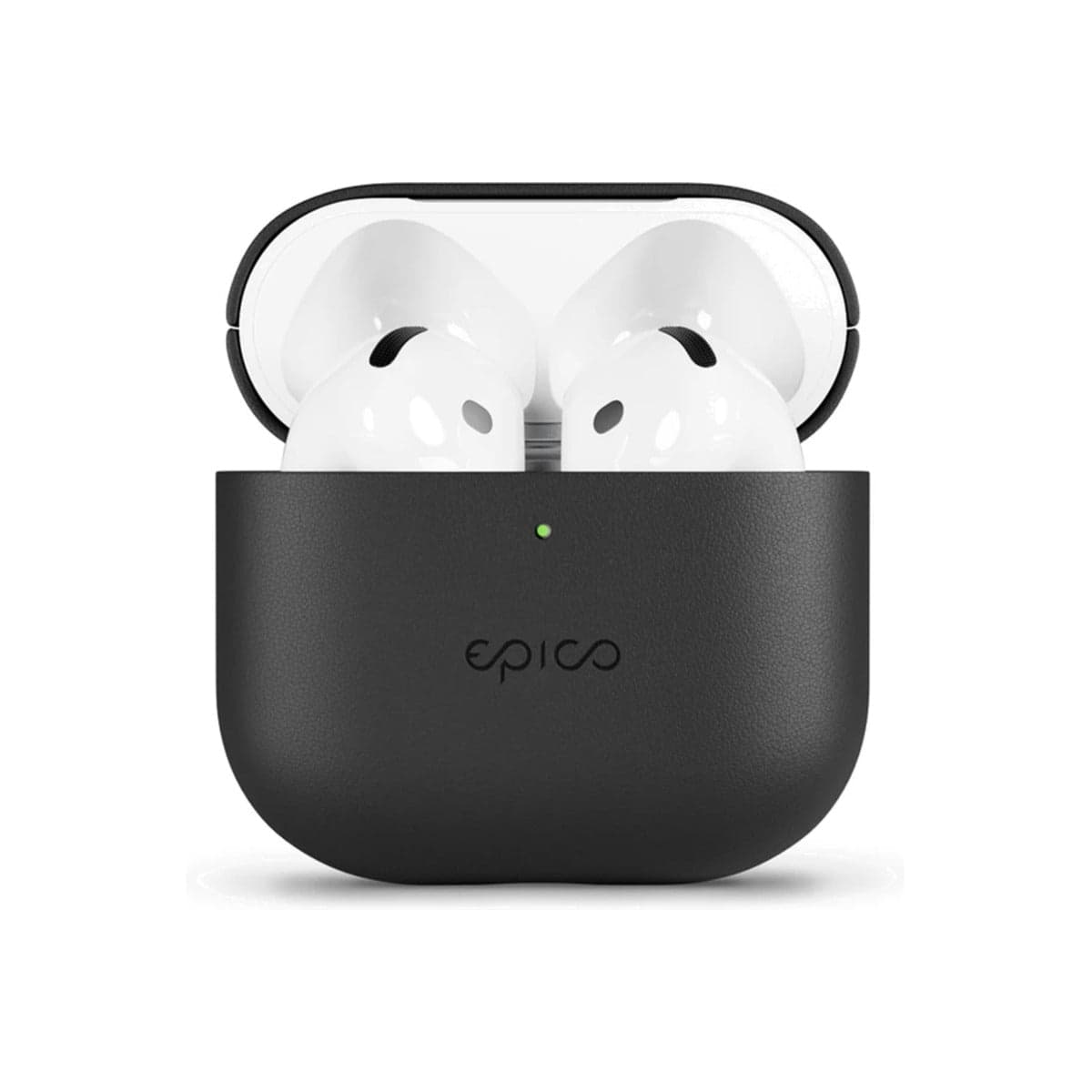 Kožené pouzdro pro AirPods 4 Epico Leather Case - černé - náhled 1