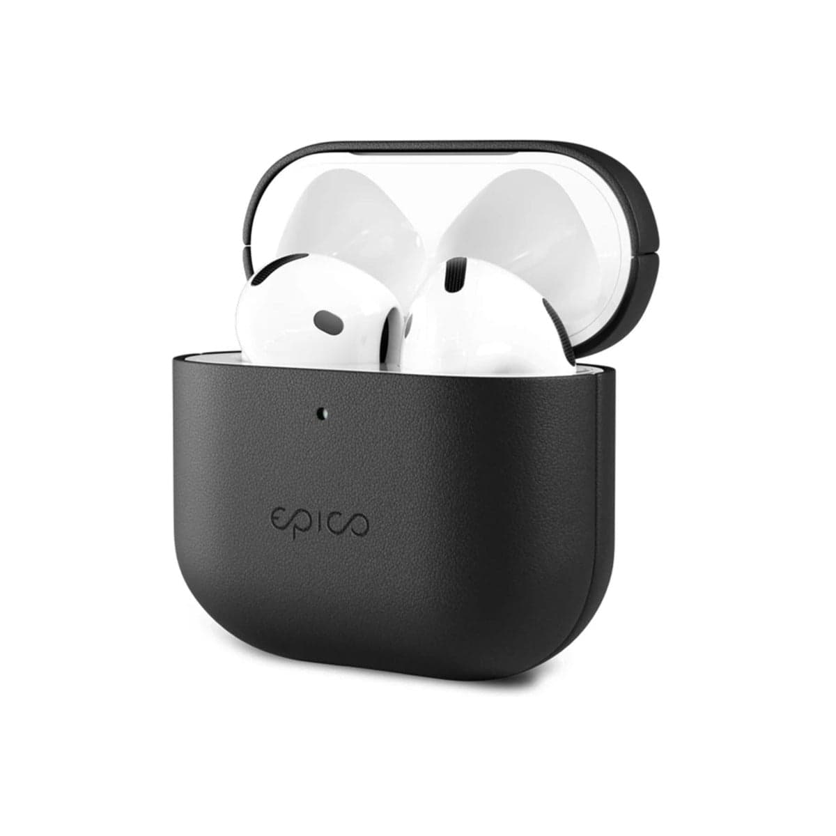 Kožené pouzdro pro AirPods 4 Epico Leather Case - černé - náhled 3