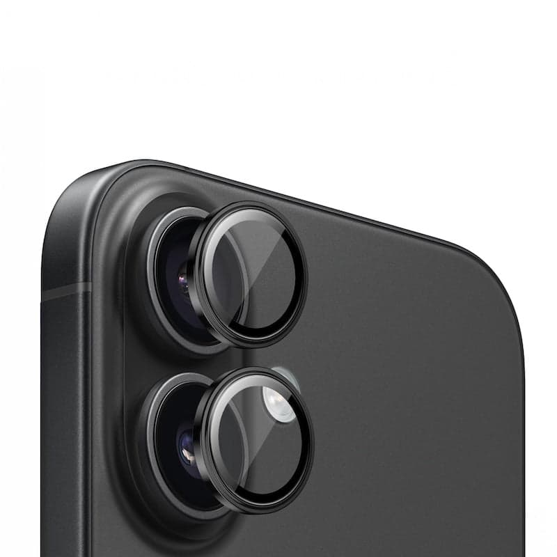 Safírové sklo na čočky pro iPhone 16/16 Plus Mobile Origin - černé
