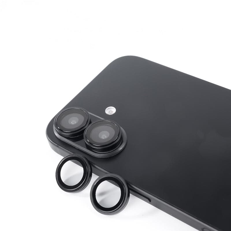 Safírové sklo na čočky pro iPhone 16/16 Plus Mobile Origin - černé - náhled 2
