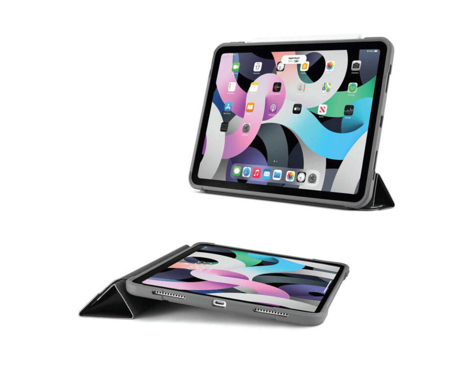 Obal na iPad Air 10.9" (2020) Pipetto Origami Shield - černý - náhled 3