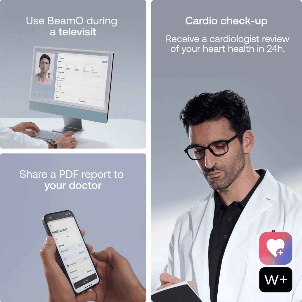 Zdravotní monitor Withings 4v1 BeamO – bílý - náhled 4
