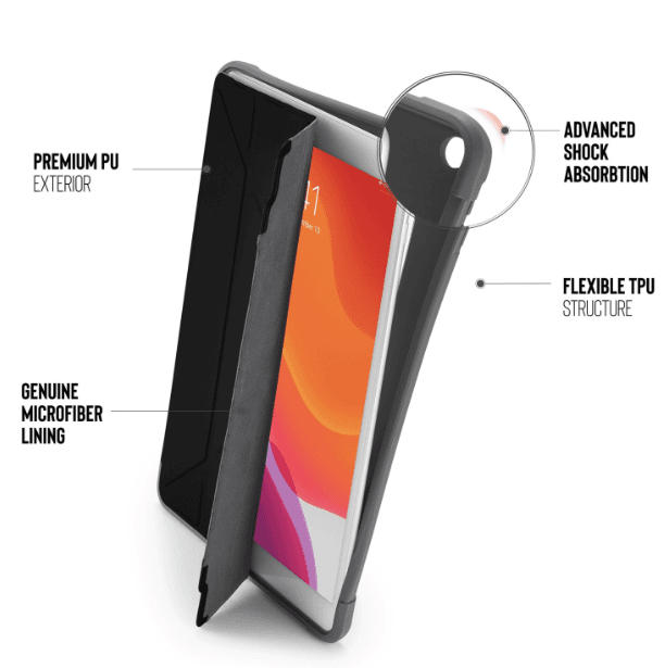 Obal na iPad Air 10,9" (2020) Pipetto Origami Pencil - černý - náhled 2