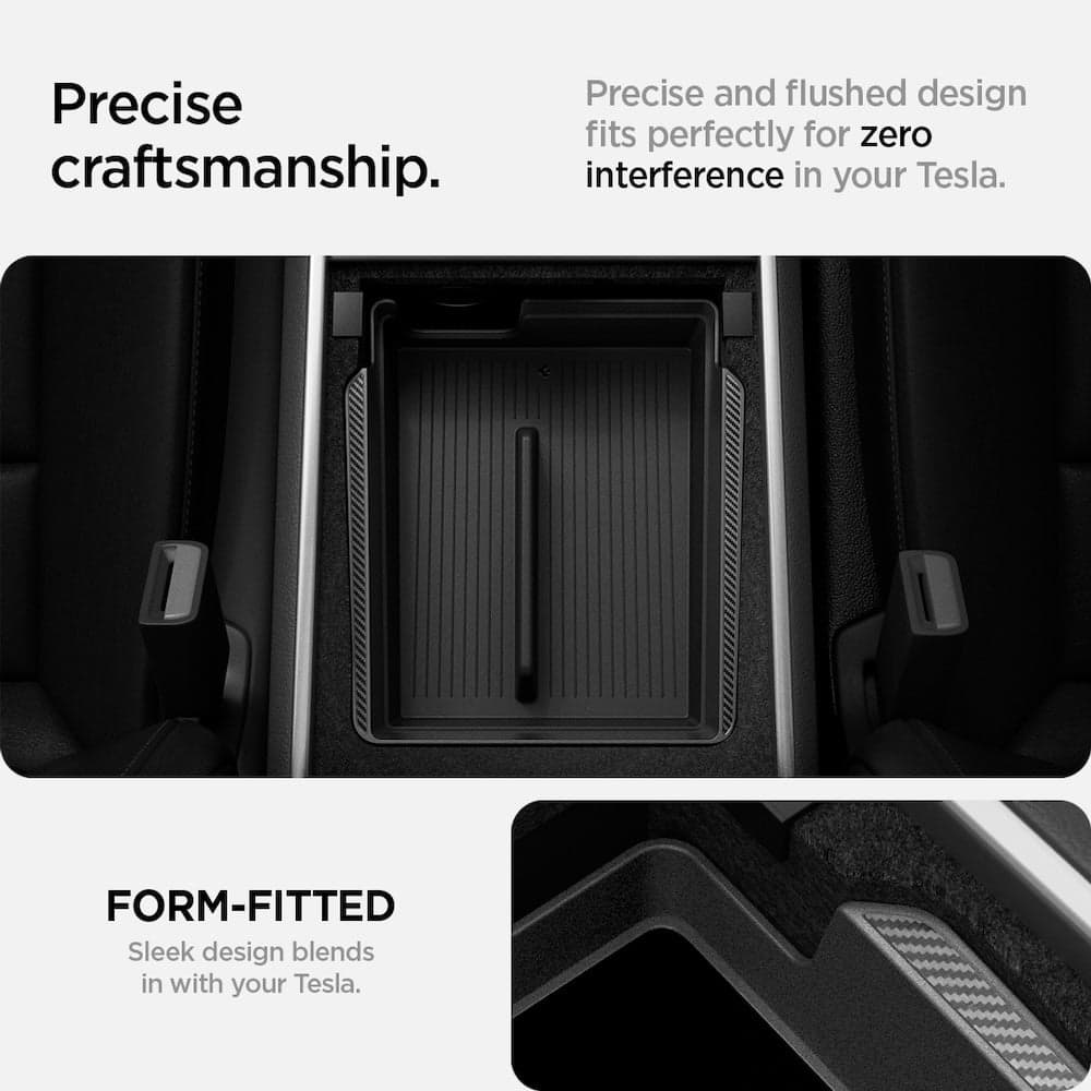 Organizér do loketní opěrky Spigen Tesla Armrest Console Organizer - černý - náhled 2