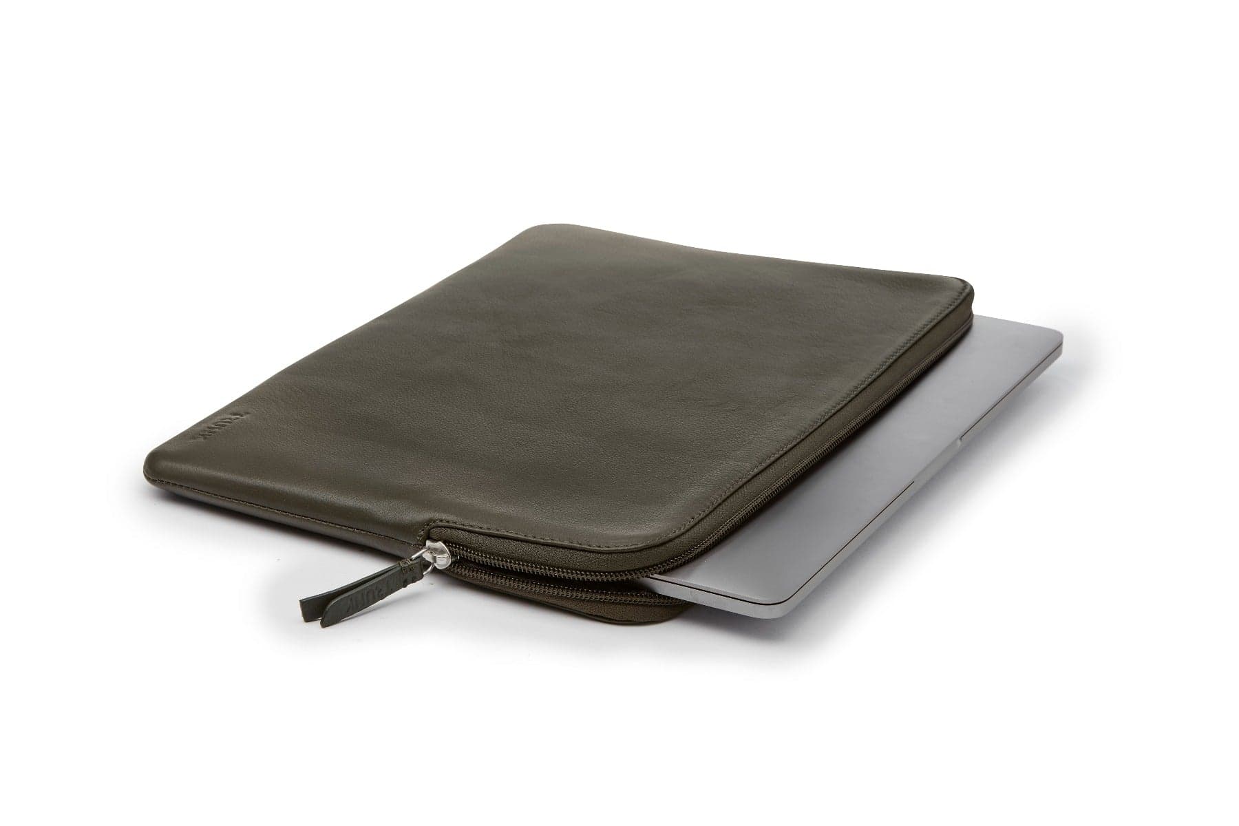Pouzdro pro MacBook 13" Trunk Leather Sleeve - zelené - náhled 4