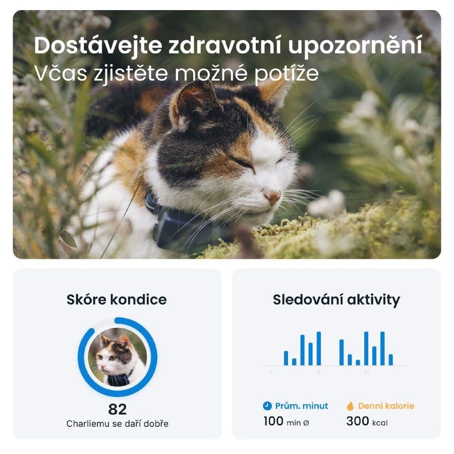 GPS lokátor pro kočky Tractive GPS CAT Mini - tmavě modrý - náhled 2