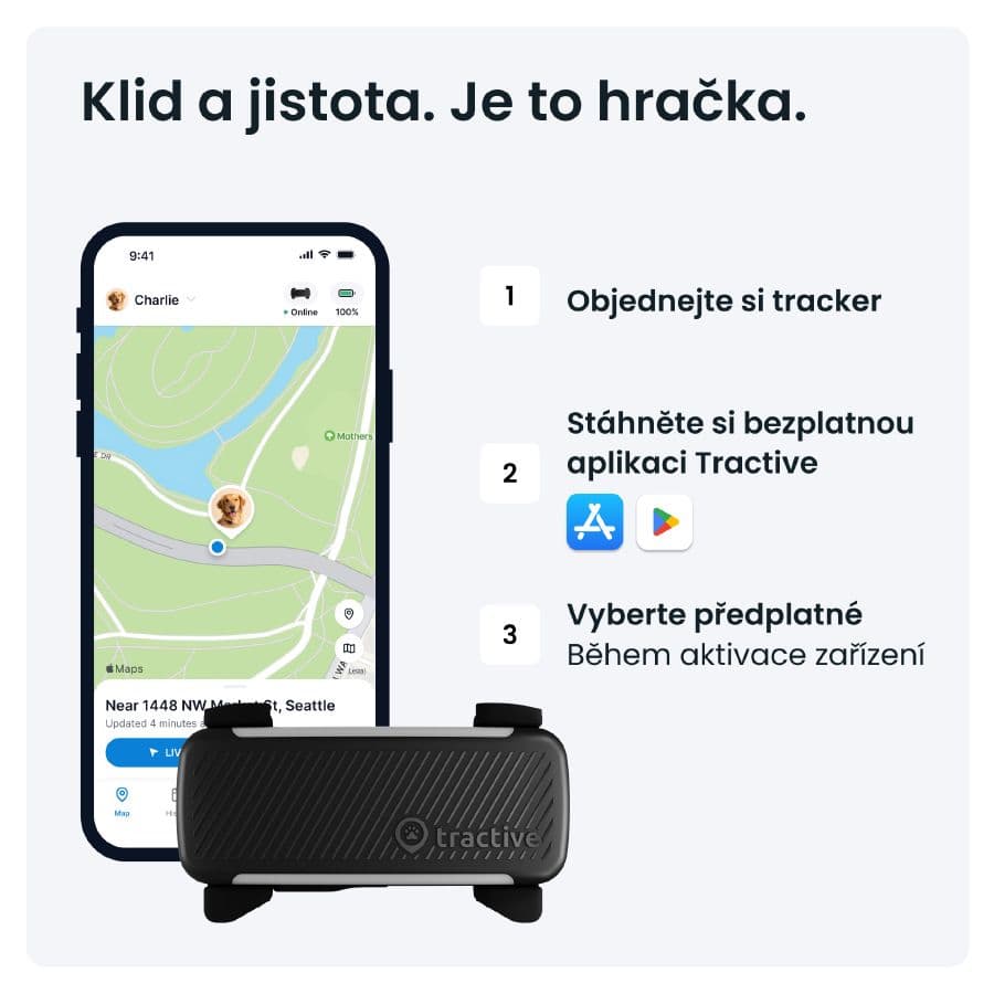 GPS tracker pro psy Tractive DOG 6 s monitoringem zdraví a štěkání - náhled 4