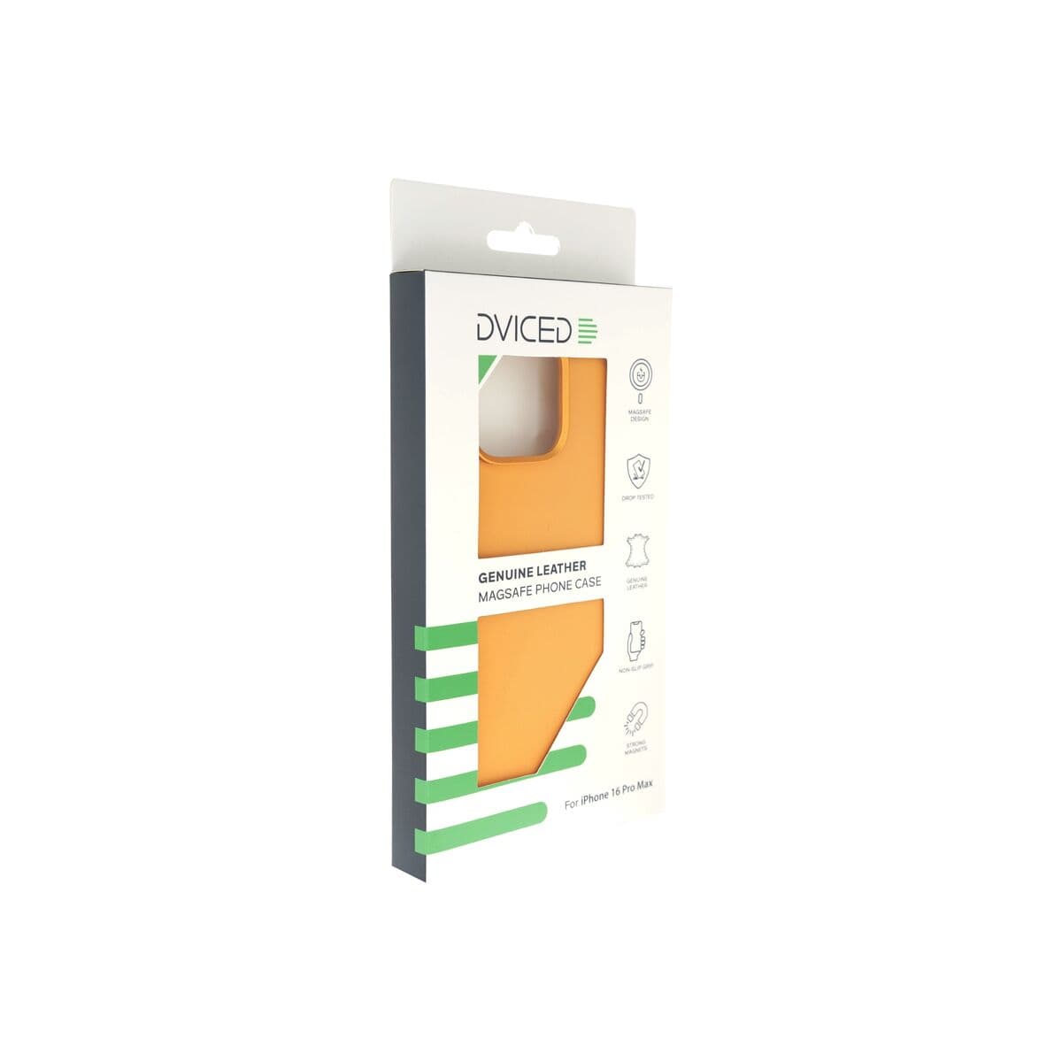 Kožený MagSafe kryt pro iPhone 16 Pro Max Dviced – oranžový - náhled 4
