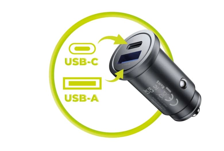 Nabíječka do auta Mobile Origin CA12 Dual Car Charger 30W USB-C / USB-A - náhled 3