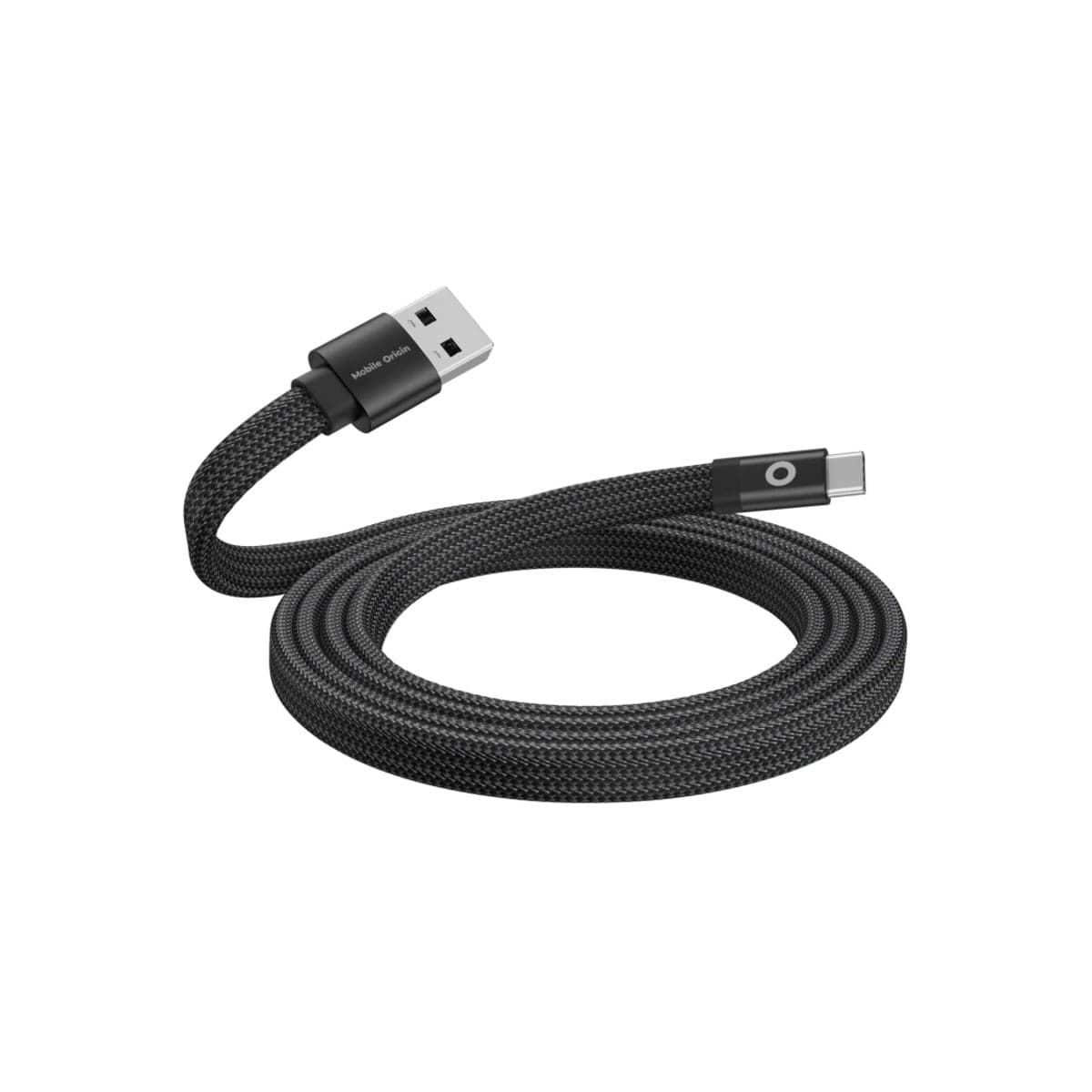 Magnetický 27W nabíjecí kabel Mobile Origin Original Flat Cable USB-A / USB-C 1 m - černý - náhled 2