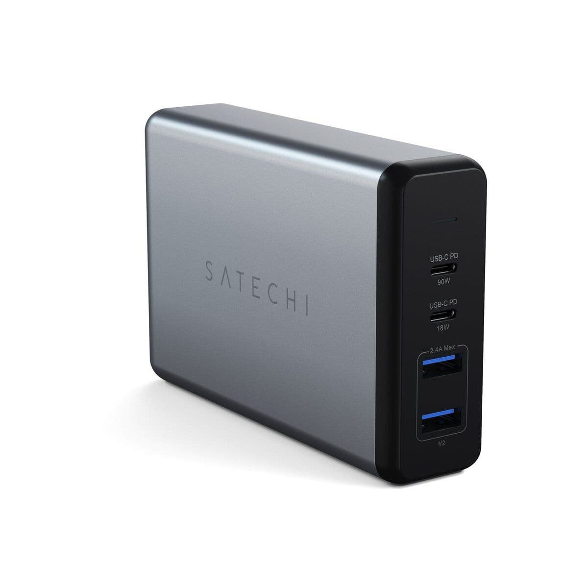 75W dvojitá USB-C PD cestovní nabíječka Satechi - vesmírně šedá