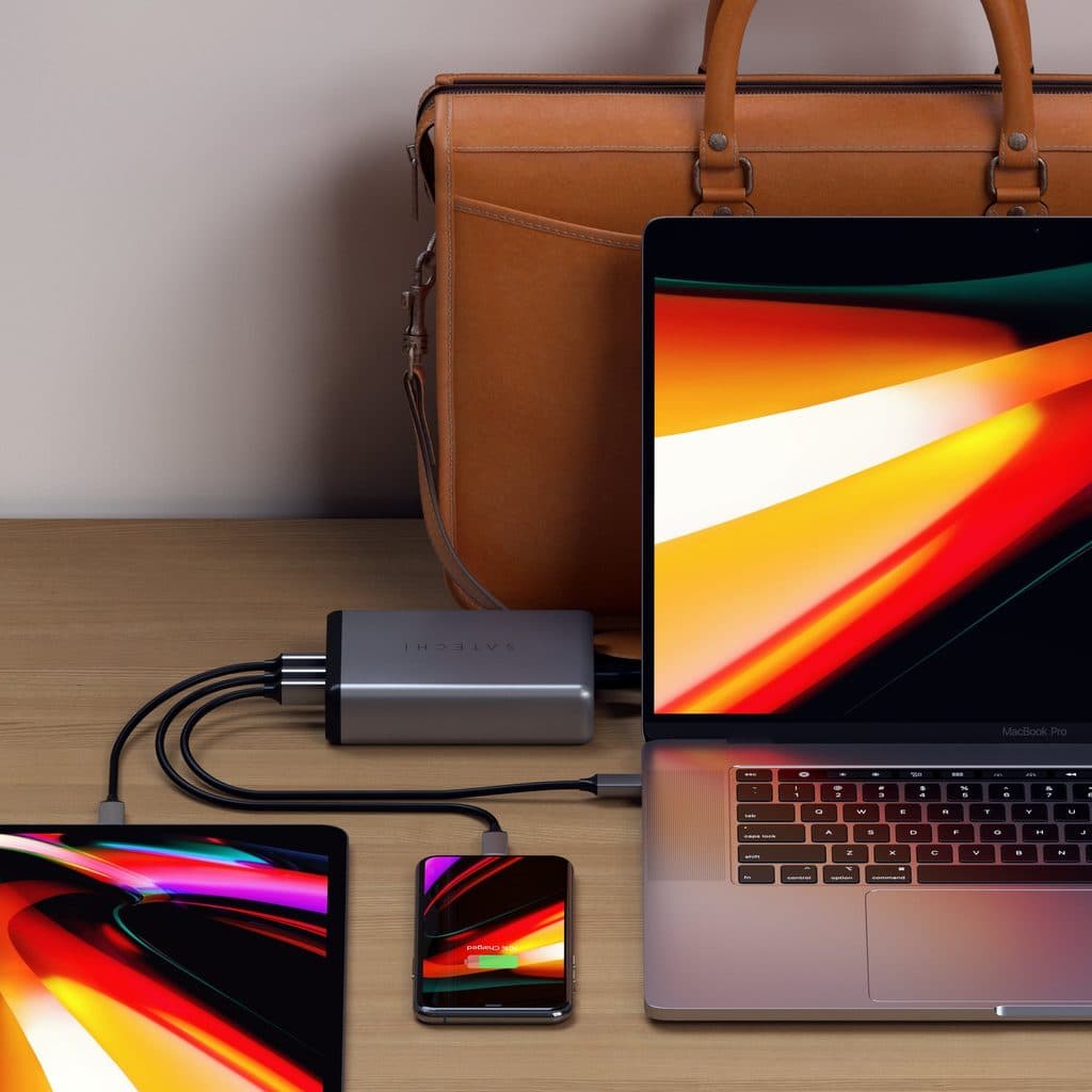 75W dvojitá USB-C PD cestovní nabíječka Satechi - vesmírně šedá - náhled 5
