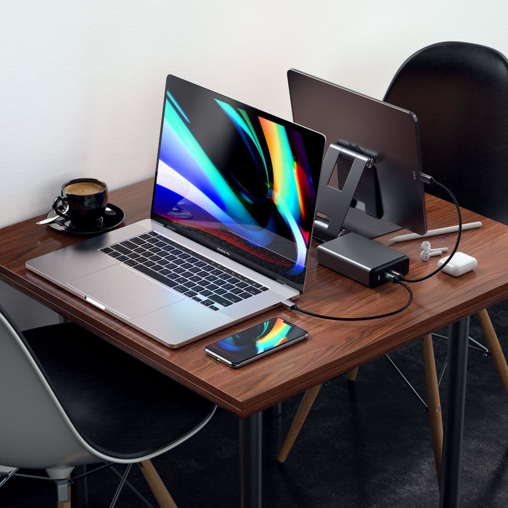 75W dvojitá USB-C PD cestovní nabíječka Satechi - vesmírně šedá - náhled 4