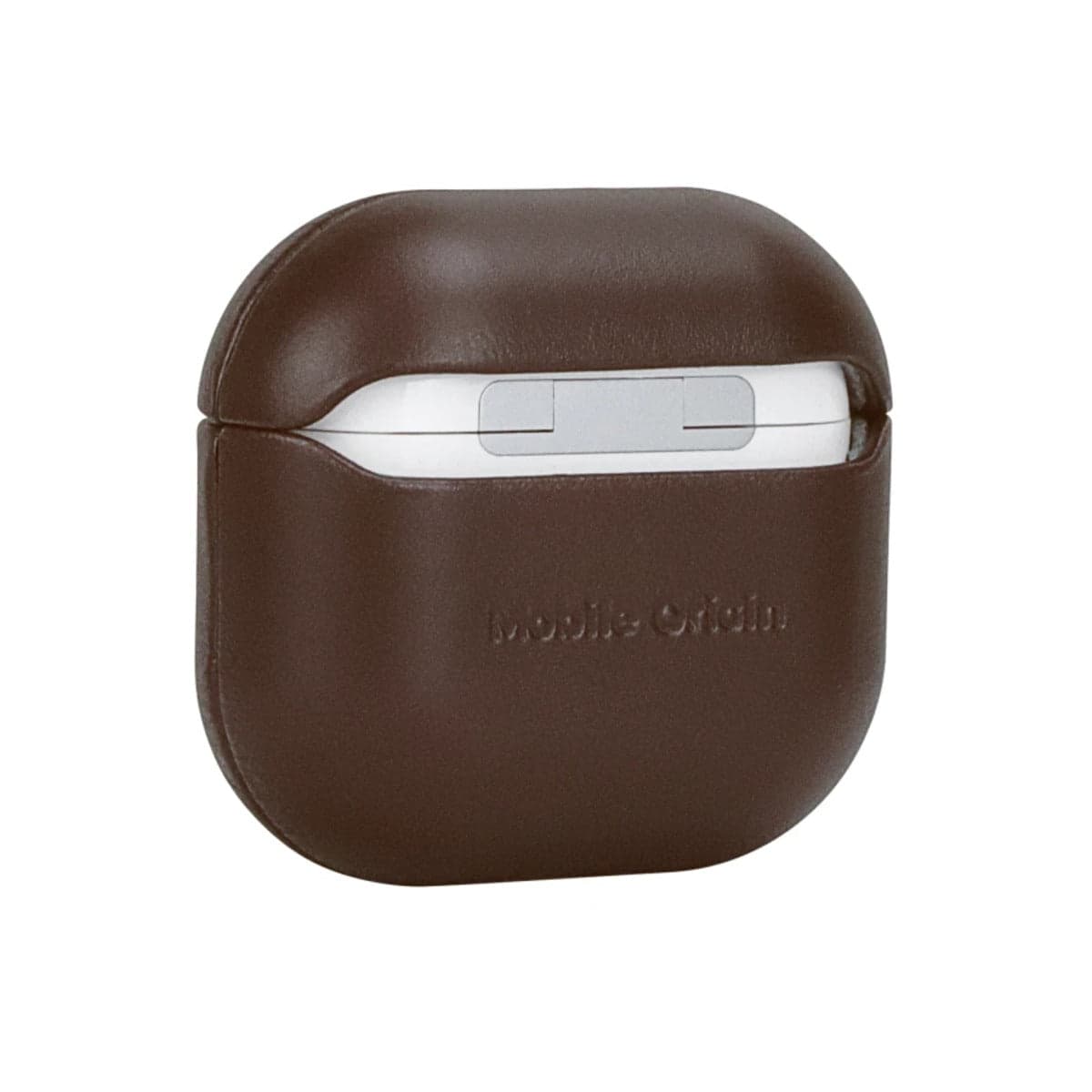 Kožené pouzdro pro AirPods 4 Mobile Origin Leather Case - hnědé - náhled 2