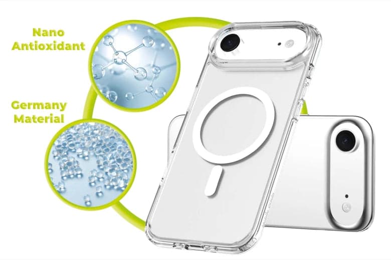 MagSafe kryt pro iPhone Air Mobile Origin Easy Hybrid - průhledný - náhled 5