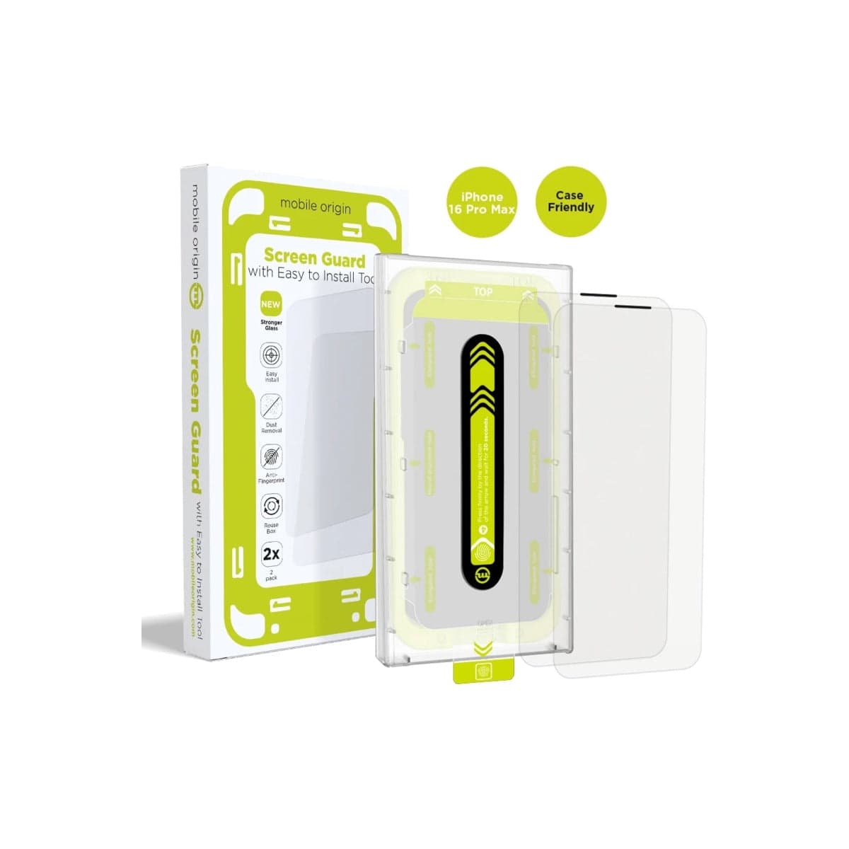 Ochranné sklo pro iPhone 16 Pro Max Mobile Origin Screen Guard - 2ks