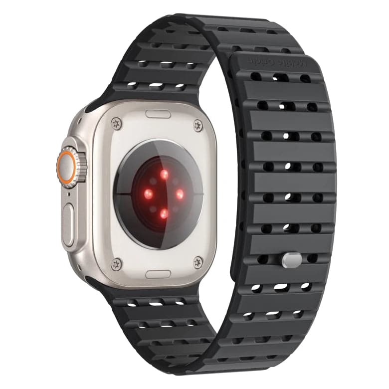 Řemínek pro Apple Watch 44/45/46/49 mm Mobile Origin Elegant Strap s magnetickým zapínáním – černý - náhled 2