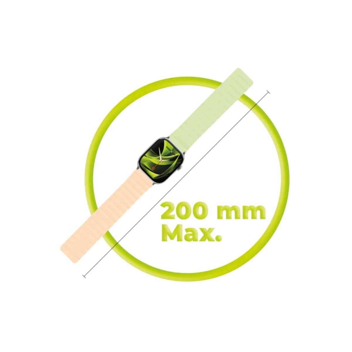 Řemínek pro Apple Watch 42/44/45/49 mm Mobile Magnetic Strap II - růžový/zelený - náhled 3