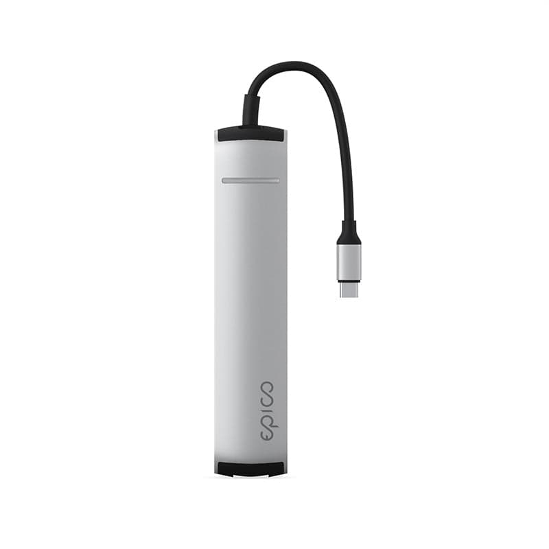 Hliníkový USB-C hub 6v1 Epico s podporou 8K - stříbrný - náhled 3