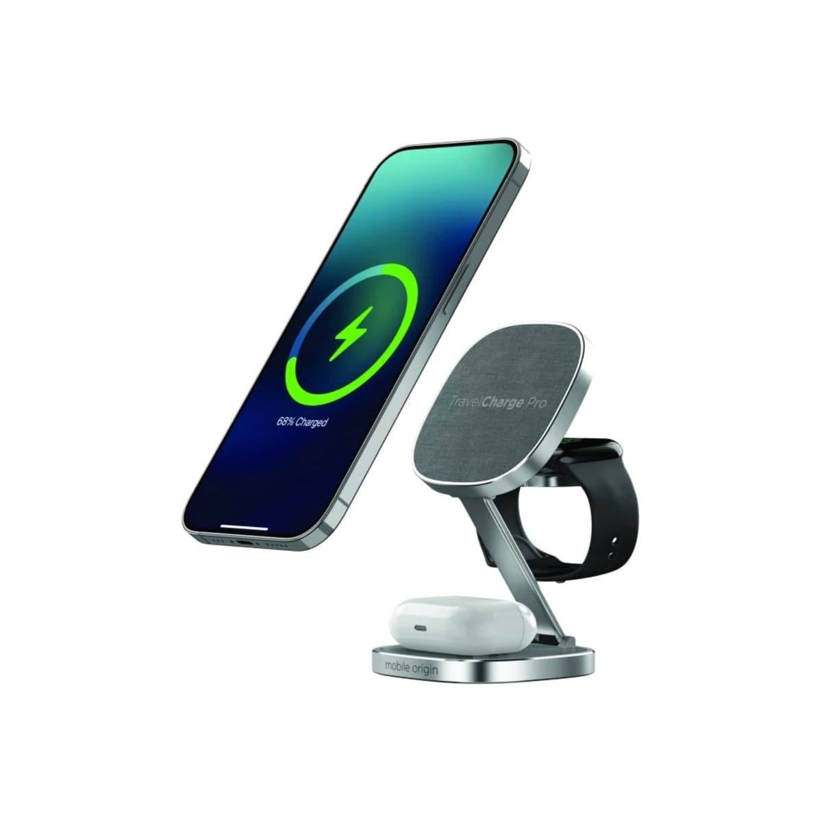 35W cestovní nabíječka GaN Mobile Origin TravelCharge PRO - stříbrná - náhled 2