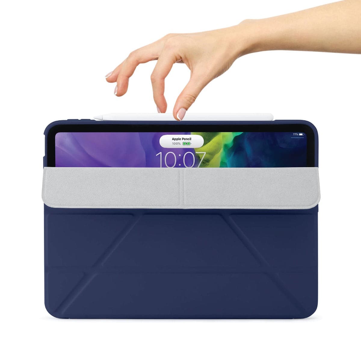 Pouzdro Pipetto Origami pro iPad Air 4 10.9" (2020) - námořnicky modré