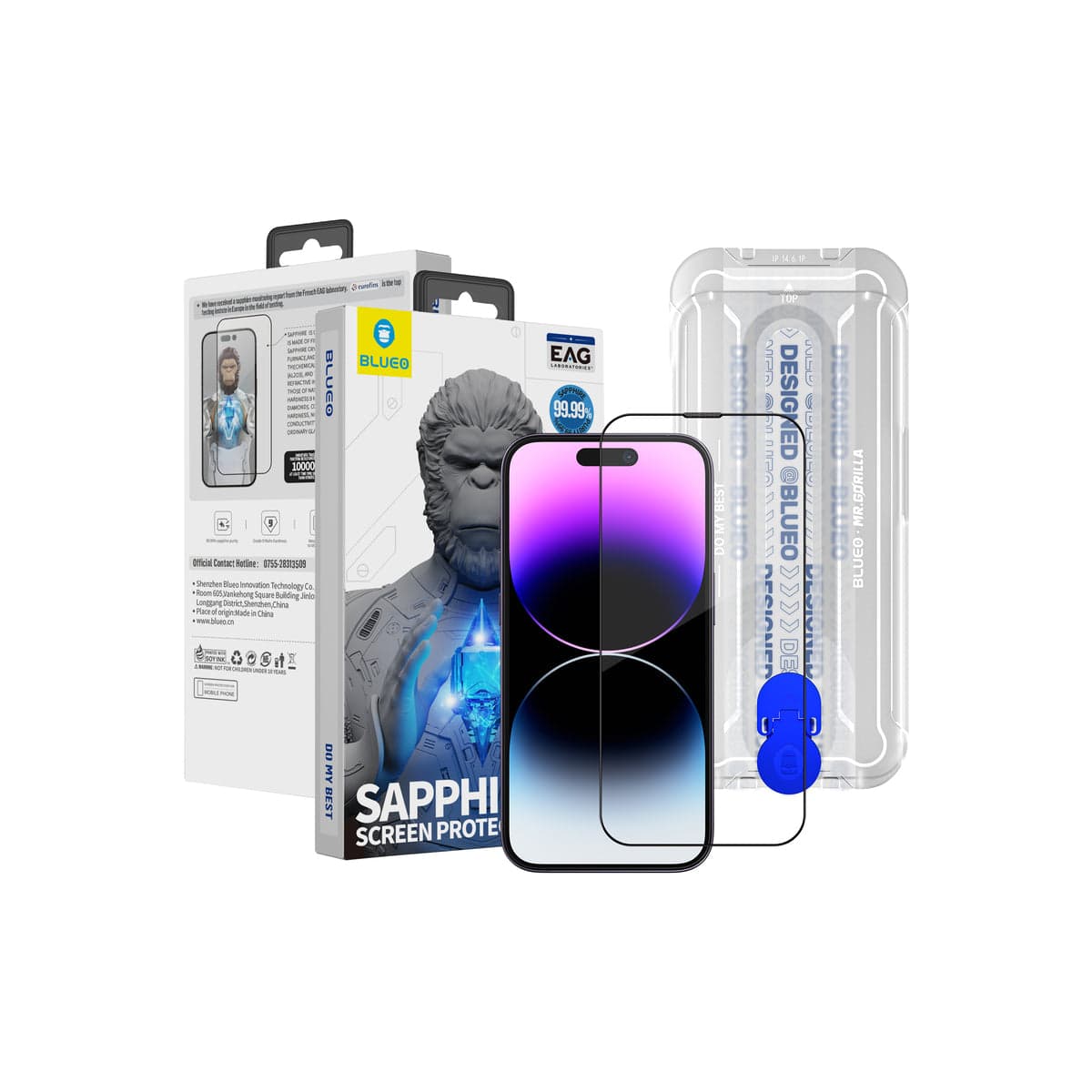 Safírové sklo pro iPhone 16 Pro Blueo - náhled 5