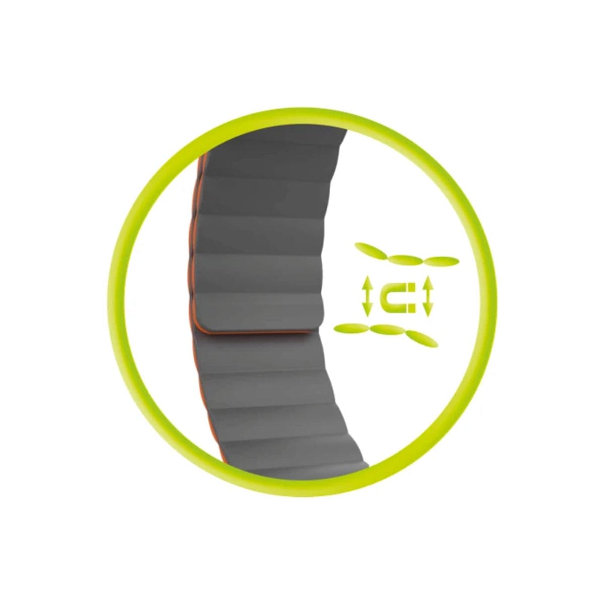 Řemínek pro Apple Watch 42/44/45/49 mm Mobile Magnetic Strap II - oranžový/šedý - náhled 3