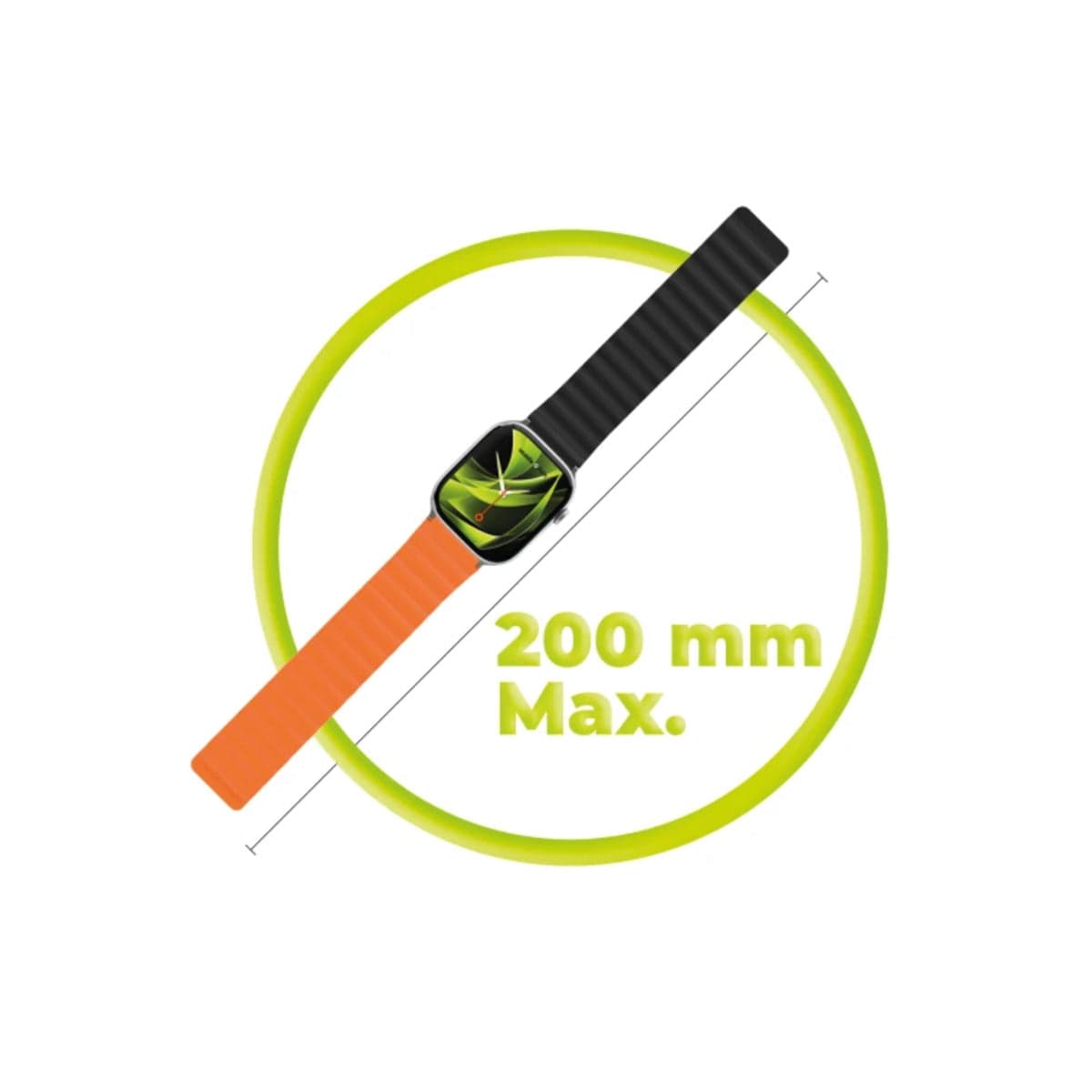 Řemínek pro Apple Watch 42/44/45/49 mm Mobile Magnetic Strap II - oranžový/černý - náhled 5