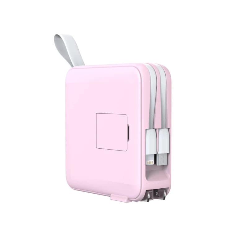 Powerbanka a cestovní nabíječka Mobile Origin PowerBank Travel Charger 10 000 mAh - růžová - náhled 5