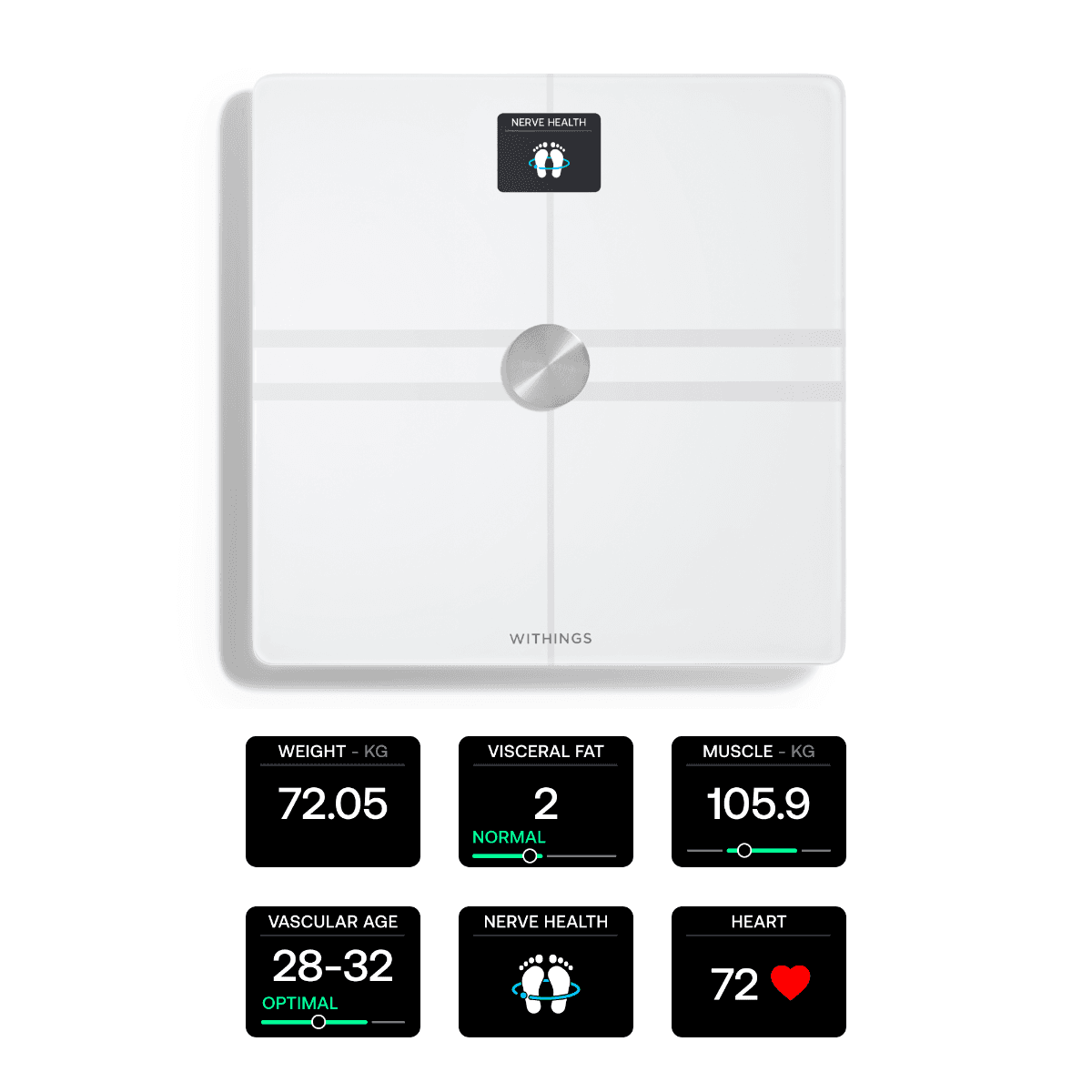 Chytrá Wi-Fi váha pro kompletní tělesnou analýzu Withings Body Comp - bílá - náhled 3