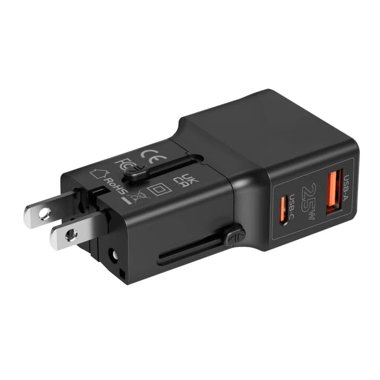 25W cestovní adaptér Mobile Origin Travel Adapter - černý - náhled 4