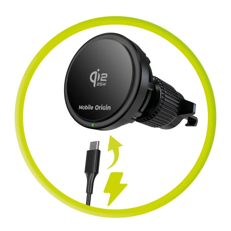Bezdrátová autonabíječka Qi2 25W Mobile Origin CA24 - náhled 5